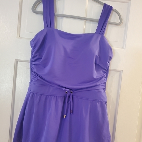 Coastal Blue Purple One Piece Swimsuit Size 16/18 - Picture 2 of 11